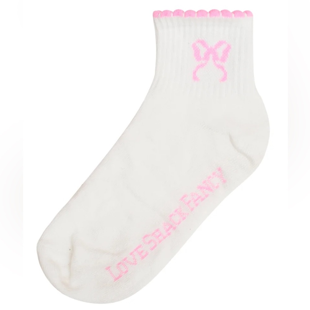 🤍🎀🤍 LOVESHACKFANCY Doyenne Cotton Bow Ankle Socks 🤍🎀🤍 NWT 🤍🎀🤍